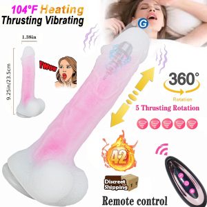 1pc Thrusting Vibrator Dildo, Designed For Women, Realistic Dildo For G-spot Anal Stimulation, Remote Control Dildo, With Telescopic And Vibration Modes, Silicone Adult Sex Toy, Suitable For Both Women And Men
