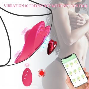 Couples Sex Toys Remote Control Vibrator, Wearable Butterfly Vibrator with App, Vibrating Panties with 10 Settings, Mini Bullet Vibrator for Women