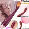 1pc Rechargeable Rabbit Dildo Vibrator with Heating, 10 Vibration Modes, G-Spot & Clitoral Stimulator, Silicone Soft Massager for Women, Deep Penetration, Anal Butt Plug, DC Power Supply, ≤36V, 300mAh Battery - Image 3