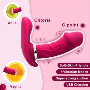 1pc Sex Toy Wireless Remote Control Panty Wear, Clitoral Stimulation G-spot Vibrator Sex Toy Dildo Vibrator Wear Remote Control Sex Toy, 7 Frequency Vibration USB Rechargeable Couple Panty Wearable Sex Toys