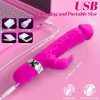2pcs Female Masturbator Silicone Rabbit Simulation Penis Vibrator Toy Adult Sex Massage G-Spot AV Stick Mother's Day Gift for Women, Mom, Wife - Image 4