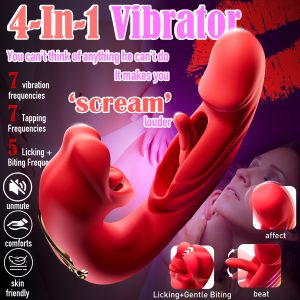 Stimulation Massager Powerful G-Spot Vibrating Dildo, Female Couples Sex Toys G-Spot Vibrator with Clitoral Sucking And Vibrating Function, More Powerful 7-Speed Motor, Powerful Sucking Clitoral