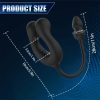 APP Remote Rooster Ring Vibrator with Anal Butt Plug Vibrating Thrusting Prostate Massager 3In1 Penis StimulaterSilicone Sex Toy for Men Couples - Image 4