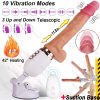 3D Realistic Dildo G-Spot Vibrator with 3 Thrusting 10 Vibrating Modes & HandsFree Suction Cup Base Sex Machine, Automatic Heating Dildo Clitoral Vagina Stimulator, Remote Control Anal Butt Plug Prostate Massager Adults Sex Toys for Women Men Couples - Image 3