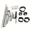 Unisex Stainless Steel BDSM Bondage Set Big Dildo Handcuffs Wrist Cuffs Neck Collar Bondage Rack Slaves Devices Couples Sex Toys - Image 7