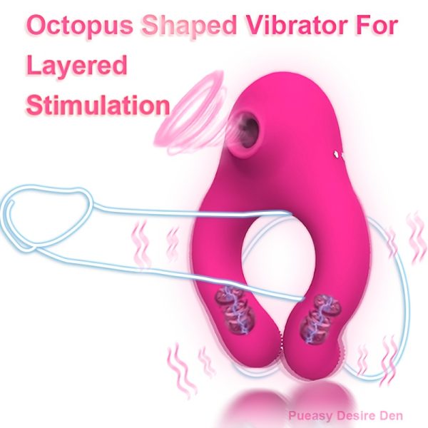 Male Locking Sperm Ring Couple Teasing Flirting Multi-frequency Vibration Male And Female Shared G-spot Sucking Massage Masturbator -Ultimate Flirting Enjoyment