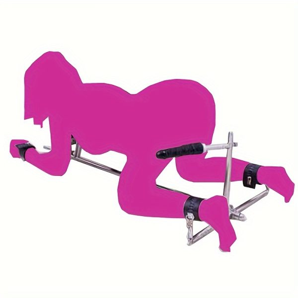 Unisex Stainless Steel BDSM Bondage Set Big Dildo Handcuffs Wrist Cuffs Neck Collar Bondage Rack Slaves Devices Couples Sex Toys