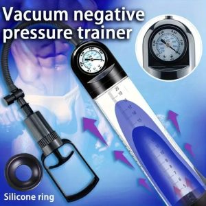 1 Piece Male Vacuum Pump Toy with Pressure Gauge - Includes, Male Penis Training Device
