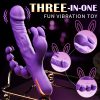 Dildo - 1pc Female Vibrator 3 In 1 G-Spot Rabbit Anal Dildo Vibrator, With 10 Vibration Modes, Female Rechargeable Vibrator Adult Sex Toy, Used For Clitoral Stimulation - Image 2