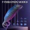 Penis And G-Spot Vibrator With 9 Vibrations Modes, Vibrating Penis Sleeve Cock Ring, Couples Adult Sex Toys For Men Women, Female Nipples Massager Anal Butt Plug Dildo Vagina P-Spot Stimulator, Male Penis Ring Vibrator For Penis Testicles Stimulation - Image 6