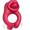 Vibrating Cock Ring for Couples Sex Toys, Tongue Licking Vibrator for Couple Pleasure, 3 Motors with 10 Vibrations, Vibrator for Men Women Play - Image 3