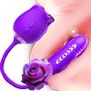Rose Sex Toy Dildo Vibrator: 3-in-1 Rose Sex Stimulator for Women with 10 Sucking & Thrusting Dildo G-Spot Vibrators - Adult Sex Toys for Couples - Image 5