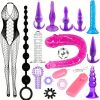 G Spot Dildo Vibrator Anal Plug Beginner Set 17pcs Butt Plugs Sex Toy Training Kit - G Spot for Beginner Unisex Couples - Image 3