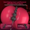 Vibrating Anal Beads For Couples - Remote Control Prostate Massager With Cock Ring & Strap-On Anal Dildo, 9 Vibration Modes, APP Controlled Sex Toy For Men - Image 4