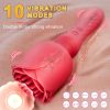 1pc Vibrator Wand Female Rose Sex Toy, Clit Stimulator Vibrators Adult Sex Toys for Clitoral Nipple G Spot Massager with 10 Vibration Modes, Magic Wand with Wrapping Vibrating Design for Women Couple Sex Games - Image 2