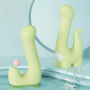 1pc Cute Little Dinosaur Shape Sex Products 5 Frequency Sucking 10 Frequency Vibration Heating Function Female Self-use Massager