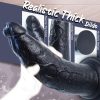 3.1'' (7.8cm) Body-Safe Silicone G-Spot Stimulator - 12" (30.4cm) Realistic Girth Trainer with 360° Vacuum Base & Anatomic Vein Texture, Dual-Density Design for Intense Orgasm, Prostate Play & All-Gender Exploration - Image 2