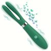 Women'S Green Bunny Ears Vibrator - 10 Powerful Vibration Modes, Rechargeable Lithium Battery, Dual Stimulator, Finger Bullet Design for Intimate Pleasure, Intimate Pleasure Accessory | Playful Design | Rechargeable Battery - Image 6