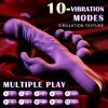 Dildo - 1pc Female Vibrator 3 In 1 G-Spot Rabbit Anal Dildo Vibrator, With 10 Vibration Modes, Female Rechargeable Vibrator Adult Sex Toy, Used For Clitoral Stimulation - Image 6