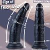 3.1'' (7.8cm) Body-Safe Silicone G-Spot Stimulator - 12" (30.4cm) Realistic Girth Trainer with 360° Vacuum Base & Anatomic Vein Texture, Dual-Density Design for Intense Orgasm, Prostate Play & All-Gender Exploration - Image 4