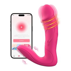 Honeyplaybox 1pc Wearable Rotating Vibrator, Devi Adult Sex Toys for Women with APP Remote Control for Long Distance Love, Stimulate Clit & G Spot Dildo Vibrators with 7 Rotation & Clitoral Stimulation