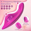 Ladies' Wireless Wearable Vibrator, APP Remote Control, 9 Vibration Modes, Rechargeable Petal Shaped Vibrator, Wearable Clitoral Massager, Battery Powered Adult Couple Toy - Image 4