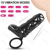 Penis and G-Spot Clitoral Vibrators with 10 Vibration Modes, Vibrating Penis Ring Cock Sleeve Adult Sex Toys for Men and Women, Male Penis G Spot Vibrator Cage Sleeve, Testicles Cock Ring G Spot Clitoris Nipples Anal Butt Plug Stimulation for Couples - Image 9