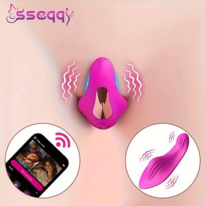 Ladies' Wireless Wearable Vibrator, APP Remote Control, 9 Vibration Modes, Rechargeable Petal Shaped Vibrator, Wearable Clitoral Massager, Battery Powered Adult Couple Toy