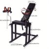Adjustable BDSM Bondage Chair - Portable Spanking Bench with Secure Restraints, Folding Design for Intimate Play, Black and Red Options - Image 4