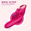 Dildo - Power Rider 3 in 1 Thrusting Clitoral Stimulator, G Spot Tongue Licking Rabbit Dildo Vibrator with 10 Flapping & 10 Telescopic Speeds Vagina Stimulation Rechargeable Adult Sex Toys for Women & Couples - Image 3