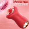 1pc Red Lip And Tongue Masturbator, Clitoral Stimulator, Female Adult Sex Toys With 10 Vibration Modes And Tongue Mode, G-spot Nipple Stimulation Vibrator, Female Adult Erotica, USB Rechargeable, Easy To Carry, Easy To Clean - Image 9