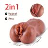 3-in-1 Realistic Silicone Male Masturbator with Vagina, Anal & Oral Cavities - Portable Pocket Pussy for Men, TPE Material, 18cm Lifelike Design, No Battery Required, Male Masturbation Toys - Image 5