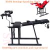 Adjustable BDSM Bondage Chair - Portable Spanking Bench with Secure Restraints, Folding Design for Intimate Play, Black and Red Options - Image 2