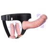1pc Realistic Strap-On Dildo Vibrator for Women - Adjustable Waist, Liquid Silicone with 10 Vibration Modes, Detachable Anal Stimulator - Battery Operated (380mAh) Adult Sex Toy for Lesbian Couples, Strapless Dildoes for Couples - Image 3