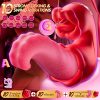 4-in-1 Female Pleasure Vibrator | USB Rechargeable Liquid Silicone Adult Toy with Tongue Licking & Thrusting Functions | 10 Vibration Modes, G-Spot Stimulator | Multi-Functional Clitoral and Anal Massager for Couples, Personal Stimulator | Smooth Texture | Multifunctional Massager - Image 4