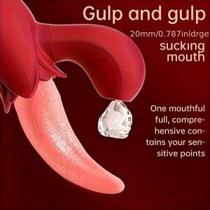 2 in 1 Lick Suck Vibrators - 1pc Clitoris Stimulator and G Spot Massager - Vagina Sucking Female Pleasure Sex Toys