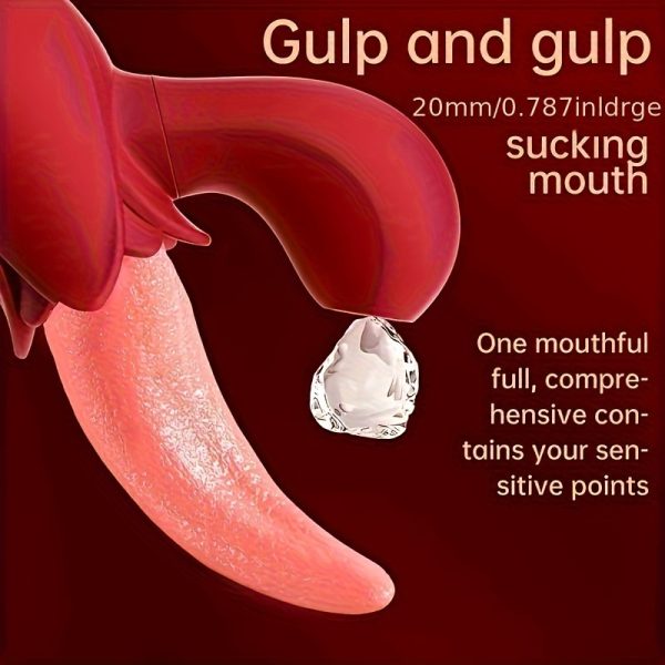 2 in 1 Lick Suck Vibrators - 1pc Clitoris Stimulator and G Spot Massager - Vagina Sucking Female Pleasure Sex Toys