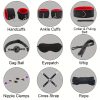 26pcs/DBSM Sex Toy, SM Bed Restraint Kit, Ankle Cuffs Hand Cuff Bondage Restraint Couples Flirting Game Fetish Sexual Pleasure Alternative Adult Sex Toy For Men Women And Single Frequency Finger Cover Vibrator With Tongue Clitoral Stimulation - Image 11
