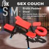 SM Sex Toys, BDSM Spanking Bench with Adjustable Restraints - Red Bondage Bench with Headrest And Wrist Straps for SM Sex Positions And Submissive Sex - Heavy Duty Adult Spanking Chair for Master/Slave Couples (Discreet Shipping) - Image 2