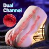 2-in-1 Male Erotic Ass Masturbator, Realistic Butterfly Vagina And Anal, Realistic Textured Tight Orgasmic Channel for Sexual Pleasure, Male Handheld Exercise Sex Toys, Portable Pocket Cat Vagina Adult Sex Toys, 1.44 LB - Image 5