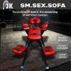 SM Sex Toys, BDSM Spanking Bench with Adjustable Restraints - Red Bondage Bench with Headrest And Wrist Straps for SM Sex Positions And Submissive Sex - Heavy Duty Adult Spanking Chair for Master/Slave Couples (Discreet Shipping) - Image 7