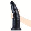 3.1'' (7.8cm) Body-Safe Silicone G-Spot Stimulator - 12" (30.4cm) Realistic Girth Trainer with 360° Vacuum Base & Anatomic Vein Texture, Dual-Density Design for Intense Orgasm, Prostate Play & All-Gender Exploration - Image 3