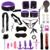 26pcs/DBSM Sex Toy, SM Bed Restraint Kit, Ankle Cuffs Hand Cuff Bondage Restraint Couples Flirting Game Fetish Sexual Pleasure Alternative Adult Sex Toy For Men Women And Single Frequency Finger Cover Vibrator With Tongue Clitoral Stimulation - Image 10