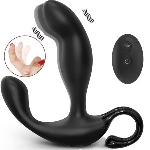 [Vibrating Prostate Massager] 10 Wave Motion & 10 Vibration Modes Prostate Massager | Remote Control Anal Toys, Anal Vibrator, Adult Sex Toy for Men, Women and Couples
