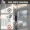 Premium 800lb Capacity Sex Swing for Adults - Quick Release, Adjustable Height, Ultra Comfortable Black Straps, Easy Setup with Carabiner, Ideal for BDSM Couples & Home Entertainment - Image 5