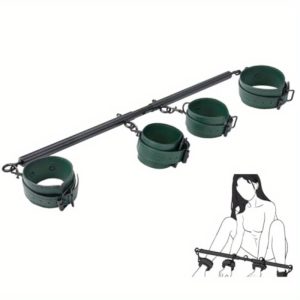 Spreader Bar BDSM Bondage Restraints Kit Handcuffs Ankle Cuffs Sex Toys PU Leather Adjustable SM Kits Couples Toy for Women and Men
