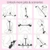 Spreader Bar Sex Toys with Wrist and Ankle Collar Restraint Set Adjustable Handcuffs Collar Restraint Set for Adult Couples BDSM Black - Image 2