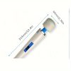 Magic Wand Massager, Delivers Relaxing Massage Through The Tennis Ball Size Head, Direct Insertion Of Ultra Large AV Vibrator with Ten Frequency Vibration Band, G-Point Stimulation, Soft Silicone, Light Beige Friendly, Female Sex Toy Products - Image 4