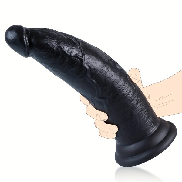 3.1'' (7.8cm) Body-Safe Silicone G-Spot Stimulator - 12" (30.4cm) Realistic Girth Trainer with 360° Vacuum Base & Anatomic Vein Texture, Dual-Density Design for Intense Orgasm, Prostate Play & All-Gender Exploration