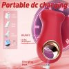1pc Red Lip And Tongue Masturbator, Clitoral Stimulator, Female Adult Sex Toys With 10 Vibration Modes And Tongue Mode, G-spot Nipple Stimulation Vibrator, Female Adult Erotica, USB Rechargeable, Easy To Carry, Easy To Clean - Image 8